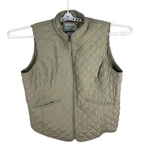 Van Heusen Men’s Quilted Vest XXL Full-Zip Casual Lightweight Olive Polyester
